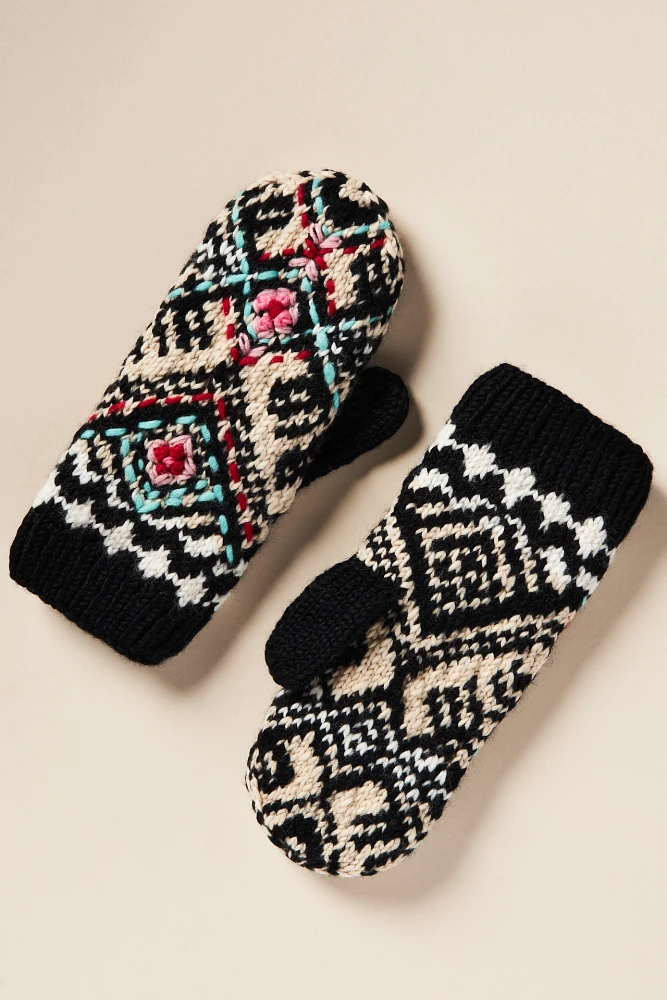 French Knot Ingrid Mittens