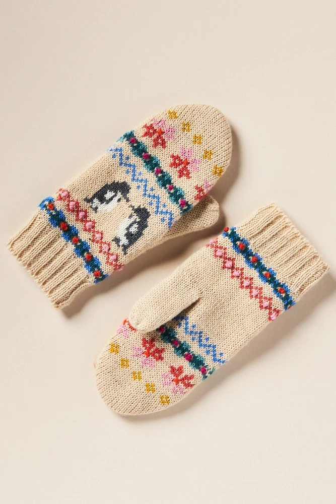 French Knot Penguin Palooza Mittens