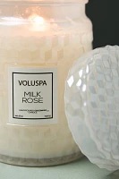 Voluspa Milk Rose Glass Jar Candle