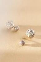 Shashi Pavé Double Ball Front-Back Earrings