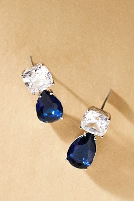 NADRI Crystal & Sapphire Drop Earrings