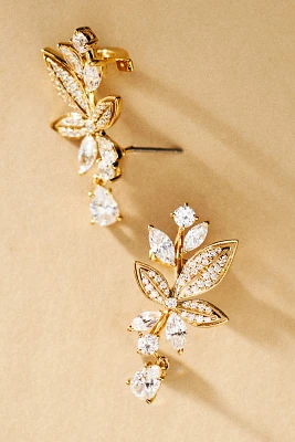 NADRI Midsommer Leaf Climber Earrings