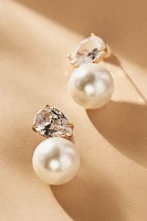 Crystal and Pearl Drop Earrings