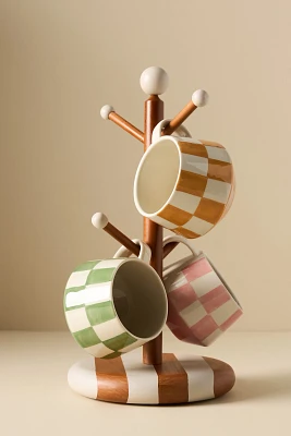 Catania Wooden Mug Tree Rack