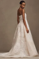 Watters Ilene Strapless A-Line Lace Wedding Dress