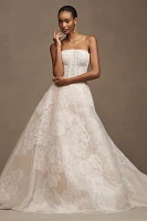 Watters Ilene Strapless A-Line Lace Wedding Dress