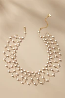 Pearl Bib Collar Necklace