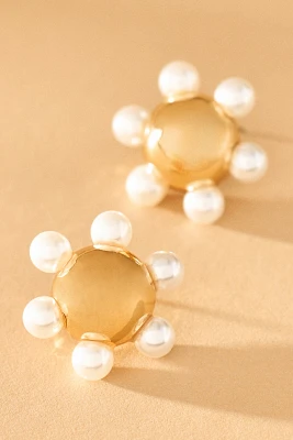 Decorated Pearl Earrings