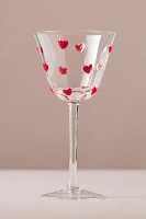 Handpainted Amorette Heart Icon Coupe Glass