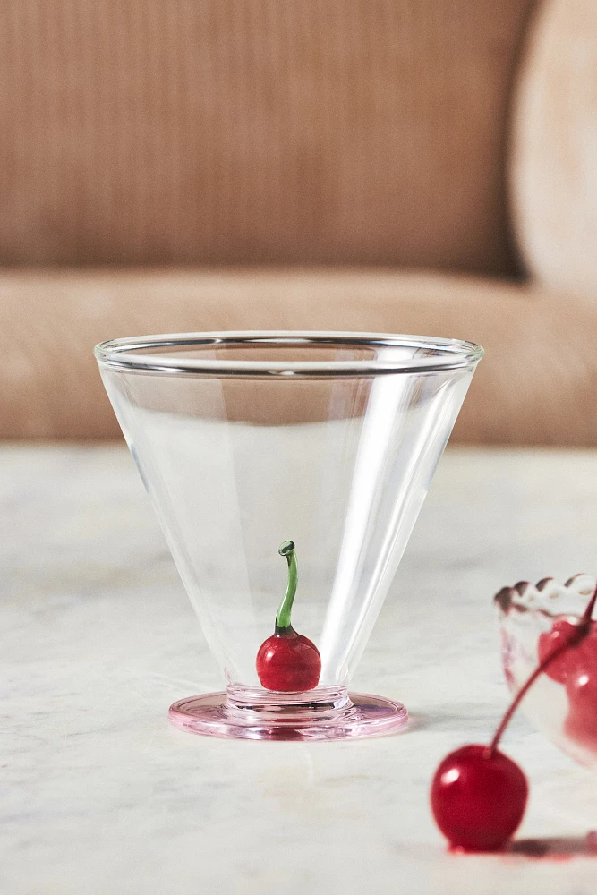 Garnish Stemless Martini Glass