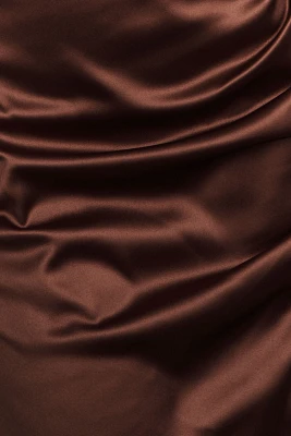 BHLDN High Shine Satin Small Chocolate Swatch