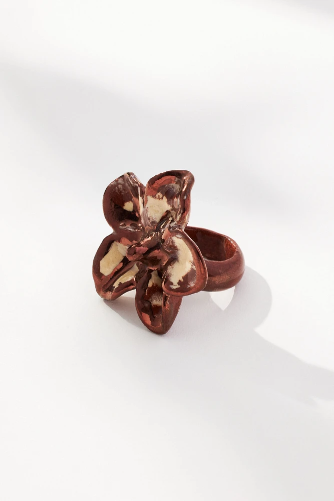 Levens Jewels Ceramic Flower Ring