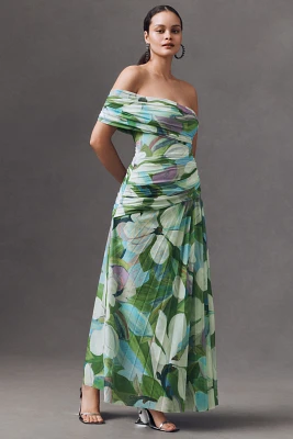 Acler Richdore Off-the-Shoulder Draped Maxi Dress