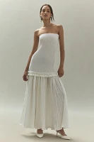 L'IDÉE Belle Detachable Organza Sleeve Drop-Waist Maxi Dress