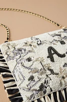 Beaded Monogram Clutch