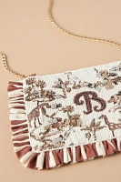 Beaded Monogram Clutch