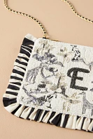 Beaded Monogram Clutch