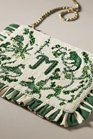 Beaded Monogram Clutch