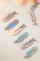 Celestial Shimmer Crease-Free Hair Clips, Set of 8