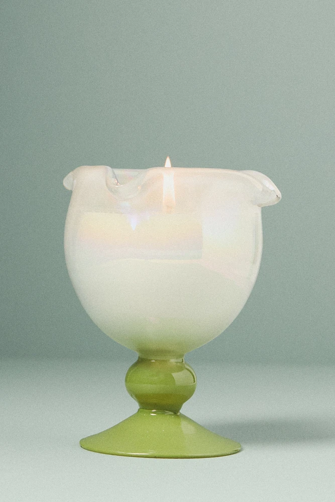 Tula Floral Tulip Fields Pedestal Candle