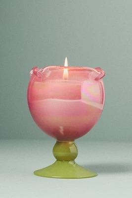 Tula Floral Tulip Fields Pedestal Candle