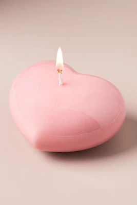 Heart-Shaped Wax Candle