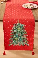 Grand Christmas Tree Cotton Table Runner