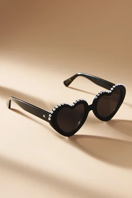 Lele Sadoughi Pearl Sweetheart Sunglasses