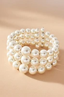 Lele Sadoughi Graduated Pearl Bracelet