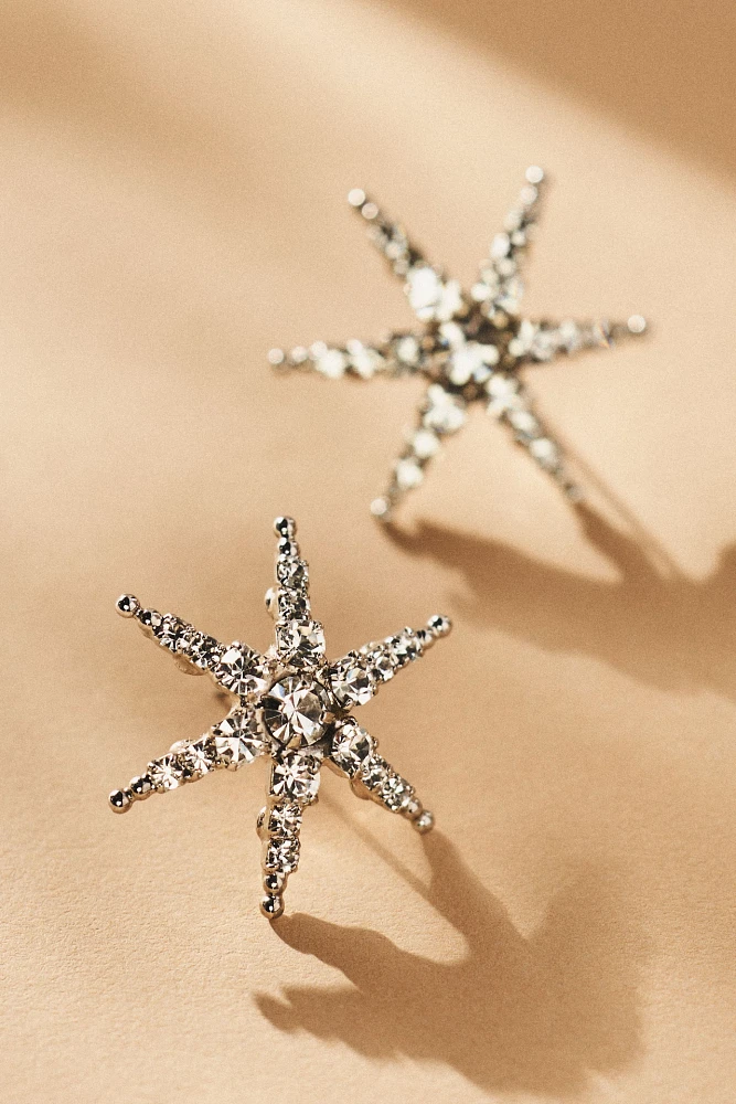 Lelet NY Venus Crystal Star Stud Earrings