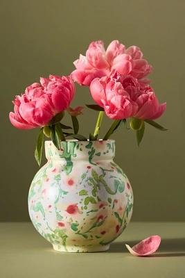 Sylvia Handpainted Floral Vase