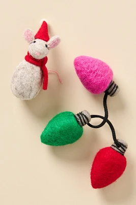 The Foggy Dog Holiday Cheer Cat Toys, Set of 2