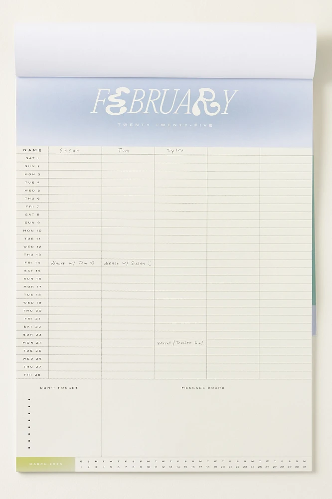 Papier 2025 Softcover Wall Calendar