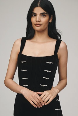 SAU LEE Venus Velvet Corset Top