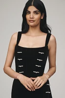 SAU LEE Venus Velvet Corset Top