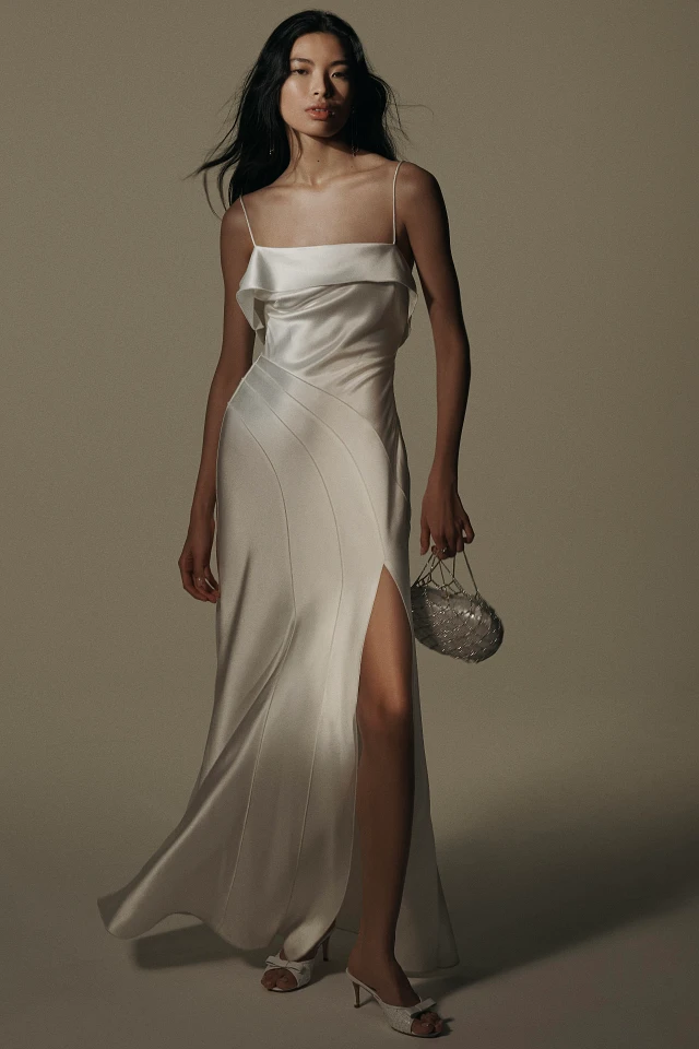 Acler Zetland Sleeveless Bias-Cut Side-Slit Satin Maxi Dress at MarketFair  Shoppes in Princeton, NJ