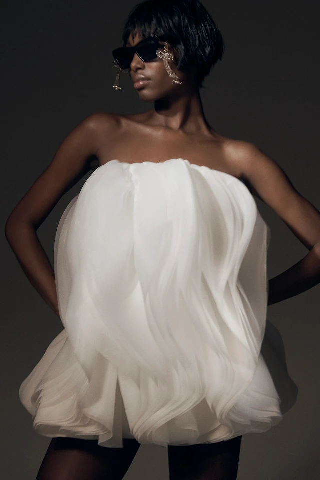 Acler Otley Strapless Organza Petals Mini Dress | Hawthorn Mall Acler Otley Strapless Organza Petals Mini Dress | Hawthorn Mall