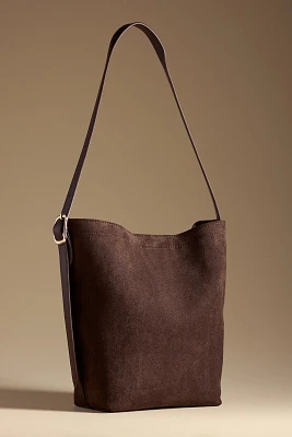 Faux-Suede North South Bucket Bag