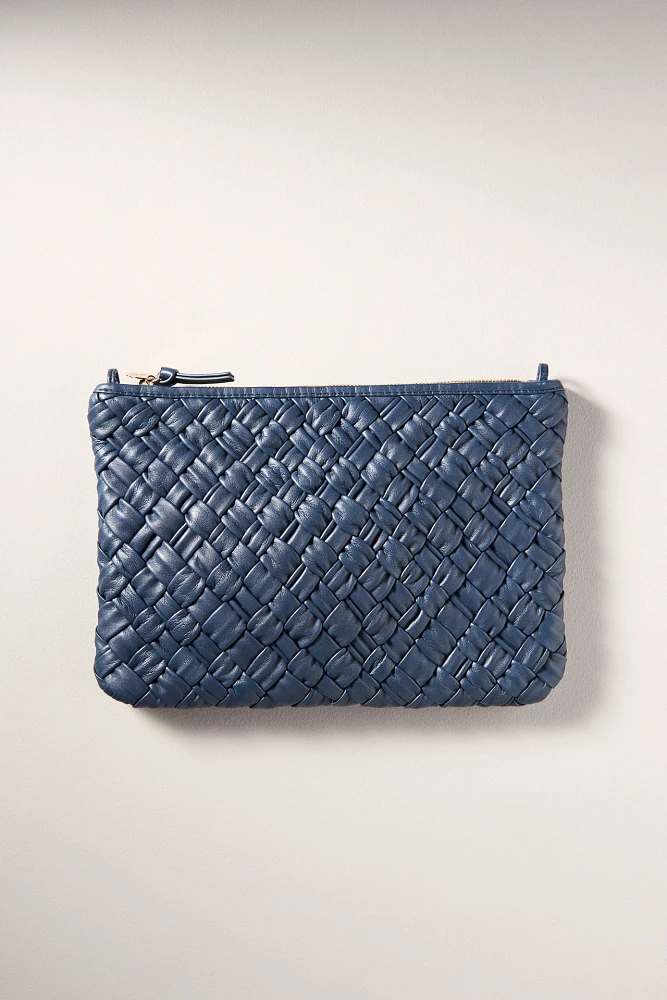 Clare V. Puffy Woven Flat Clutch