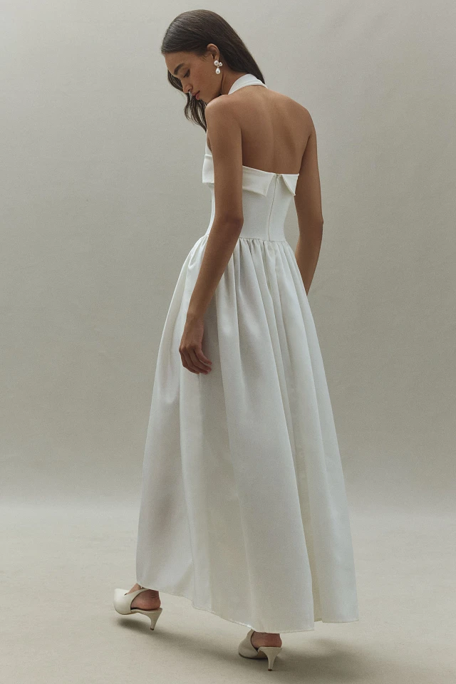 delfi collective megan halter drop-waist maxi dress Delfi Collective Megan Halter Drop-Waist Maxi Dress