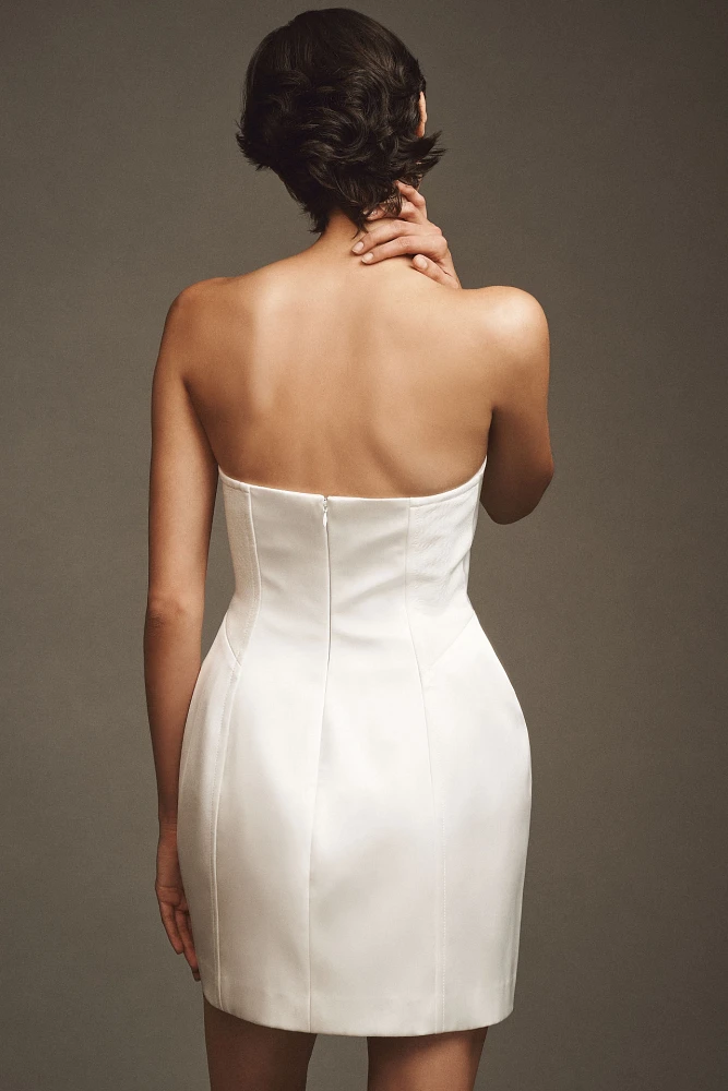 BHLDN Clean Lines Strapless Mini Dress