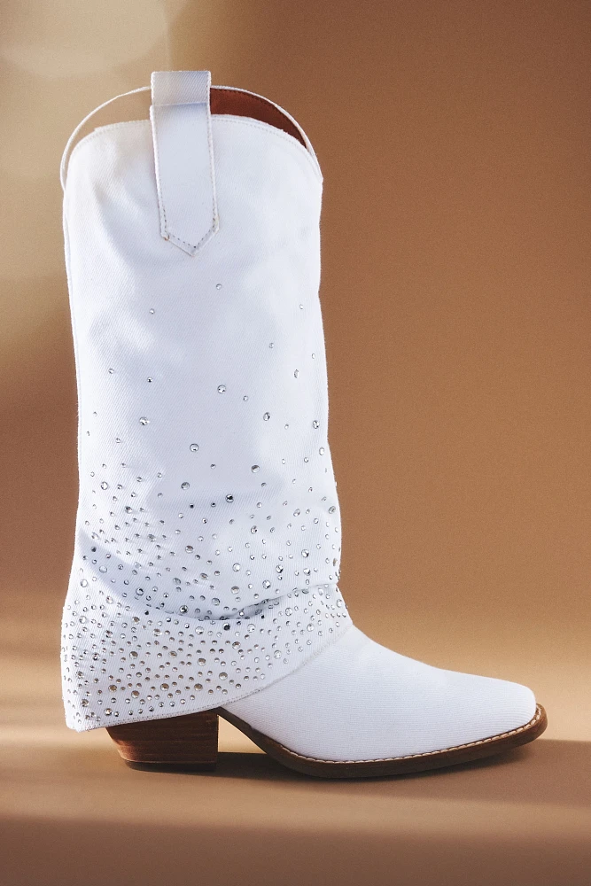 Dingo Eye Candy Rhinestone Denim Western Boots