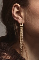 Watchband Chain Drop Earrings