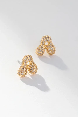 Pavé Bubble Letter Monogram Earrings