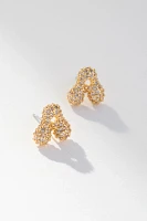 Pavé Bubble Letter Monogram Earrings