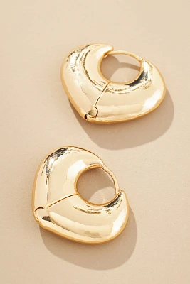 Wide Huggie Hoop Earrings