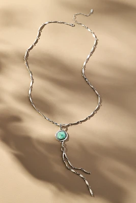 Stone Pendant Lariat Necklace