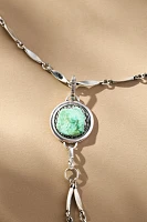 Stone Pendant Lariat Necklace