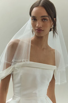 BHLDN Mini Pearl-Trim Veil 