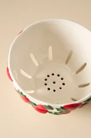 Foster Strawberry Stoneware Colander